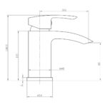 Parkbrook Psi Mono Basin Mixer & Waste Black