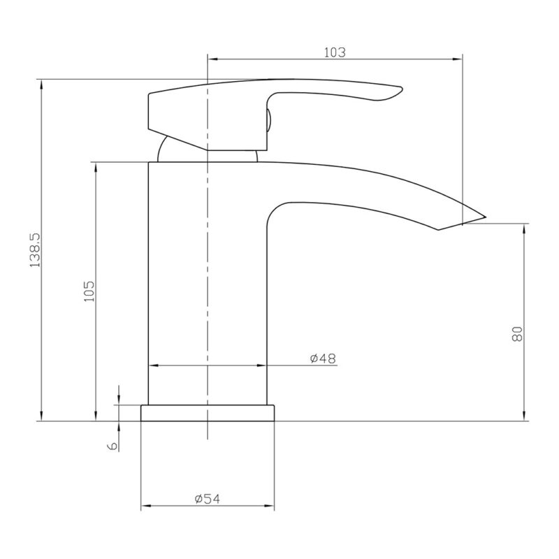 Parkbrook Psi Mono Basin Mixer & Waste Black
