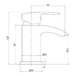 Parkbrook Psi Mini Mono Basin Mixer & Waste Black