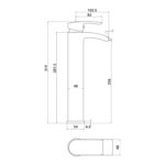 Parkbrook Psi Tall Mono Basin Mixer & Waste Black
