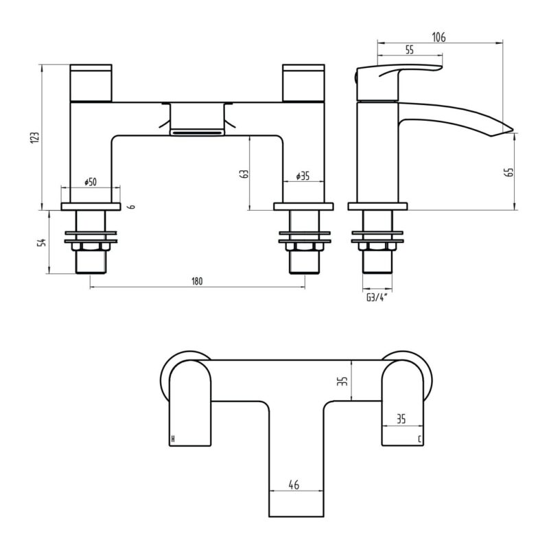 Parkbrook Psi Bath Filler Black