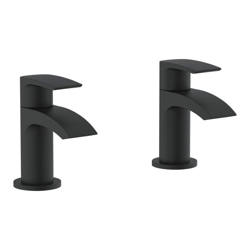 Parkbrook Psi Bath Pillar Taps Black Parkbrook Psi Bath Pillar Taps Black