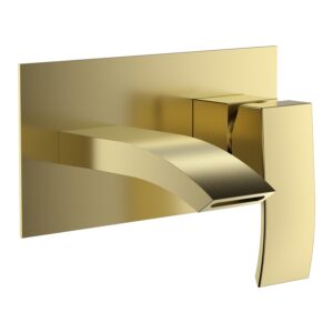 Parkbrook Psi Wall Mounted Basin Filler Brushed Brass