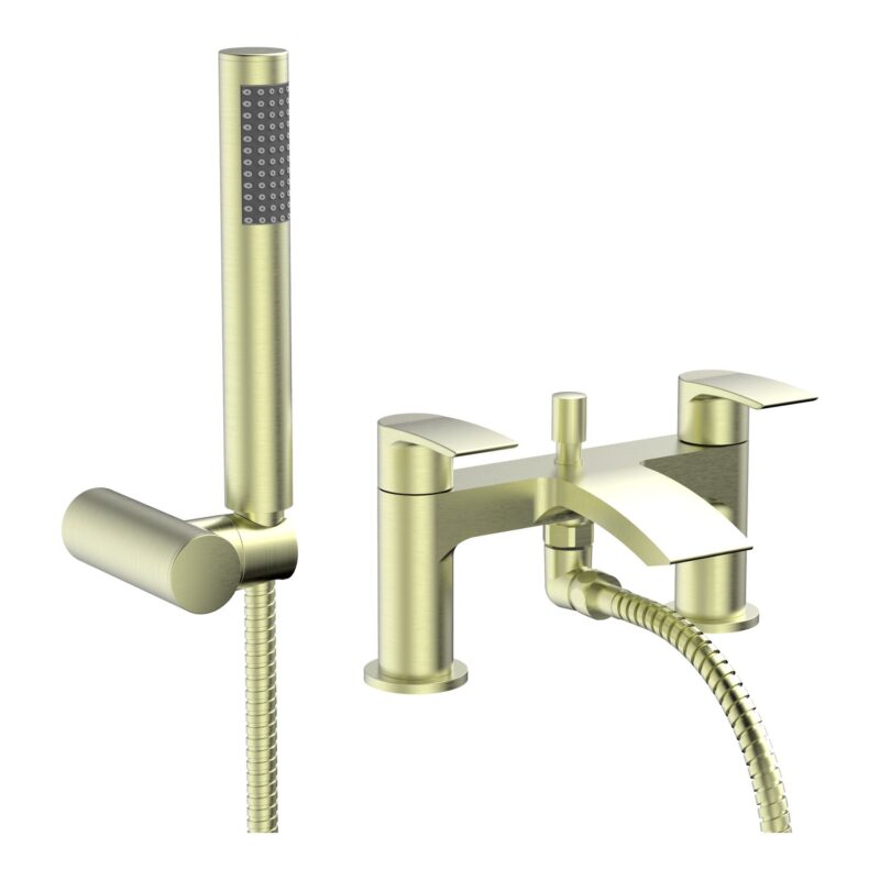 Parkbrook Psi Bath Shower Mixer with Hand Shower Brushed Brass Parkbrook Psi Bath Shower Mixer with Hand Shower Brushed Brass