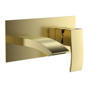 Parkbrook Psi Wall Mounted Bath Filler Brushed Brass
