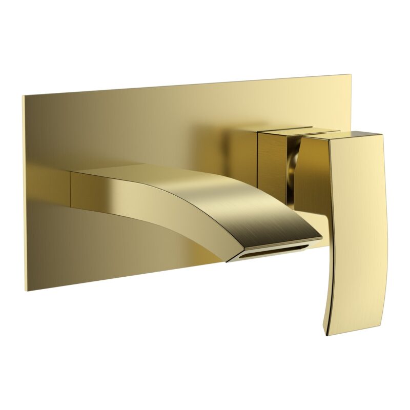 Parkbrook Psi Wall Mounted Bath Filler Brushed Brass Parkbrook Psi Wall Mounted Bath Filler Brushed Brass
