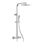 Parkbrook Omega Column Shower with Rail, Hose & Square Head Chrome