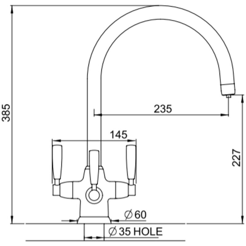 Perrin & Rowe Metis Sink Mixer with Filter Nickel