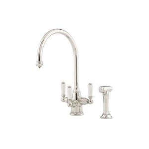 Perrin & Rowe Phoenician Sink Mixer with Filtration & Rinse, Pewter