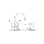 Perrin & Rowe Phoenician Sink Mixer with Filtration & Rinse, Pewter