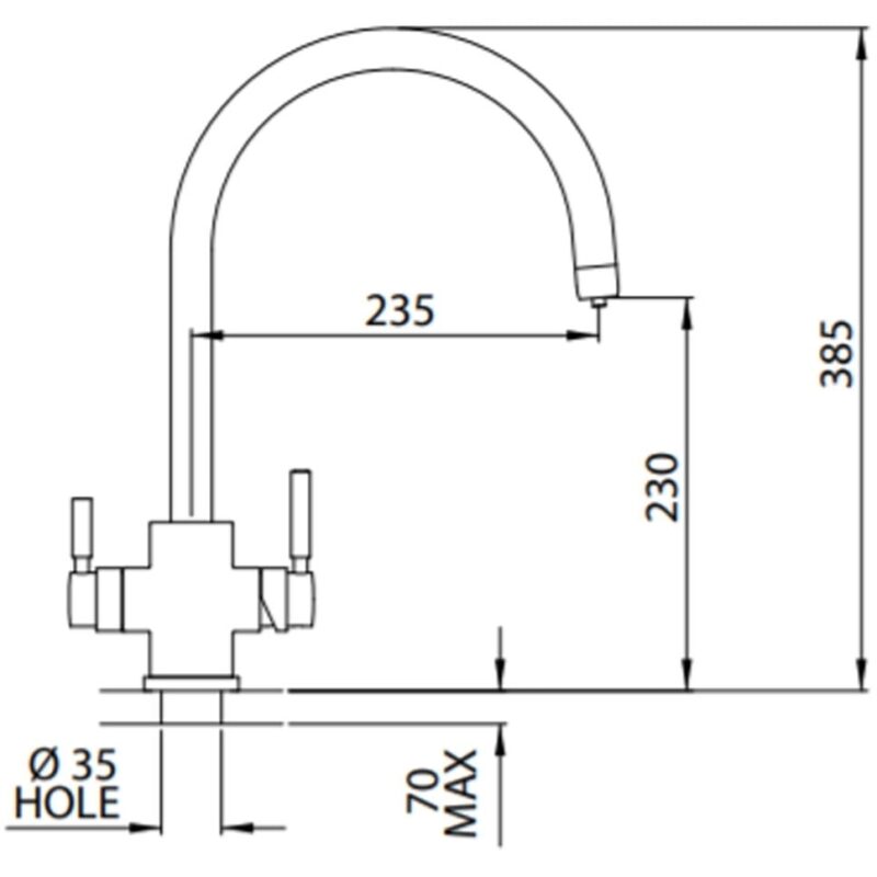 Perrin & Rowe Phoenix 3 In 1 C Spout Kettle Hot Water Tap Nickel