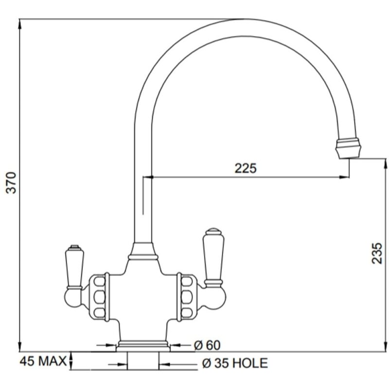 Perrin & Rowe Polaris 3 In 1 Instant Hot Tap Nickel