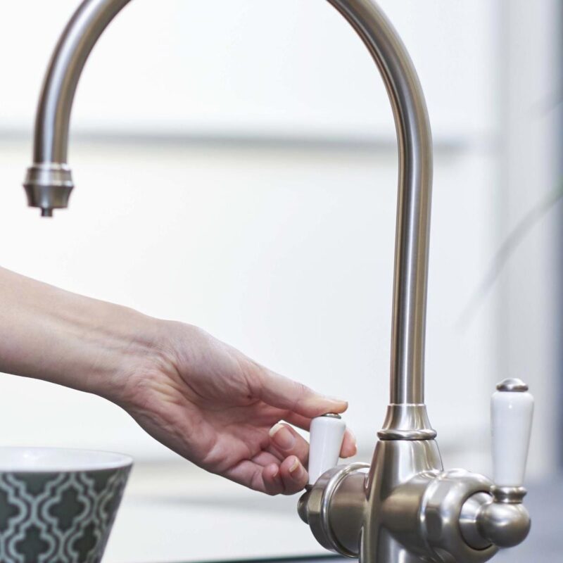 Perrin & Rowe Phoenician 3 In 1 Instant Hot Water Tap Pewter