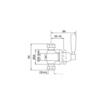 Perrin & Rowe Contemporary Lever 1/2" Wall Valves, Pair