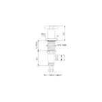 Perrin & Rowe Contemporary Cross 1/2" Deck Valves Pair