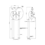 Perrin & Rowe Floor Bath Shower Mixer, Lever