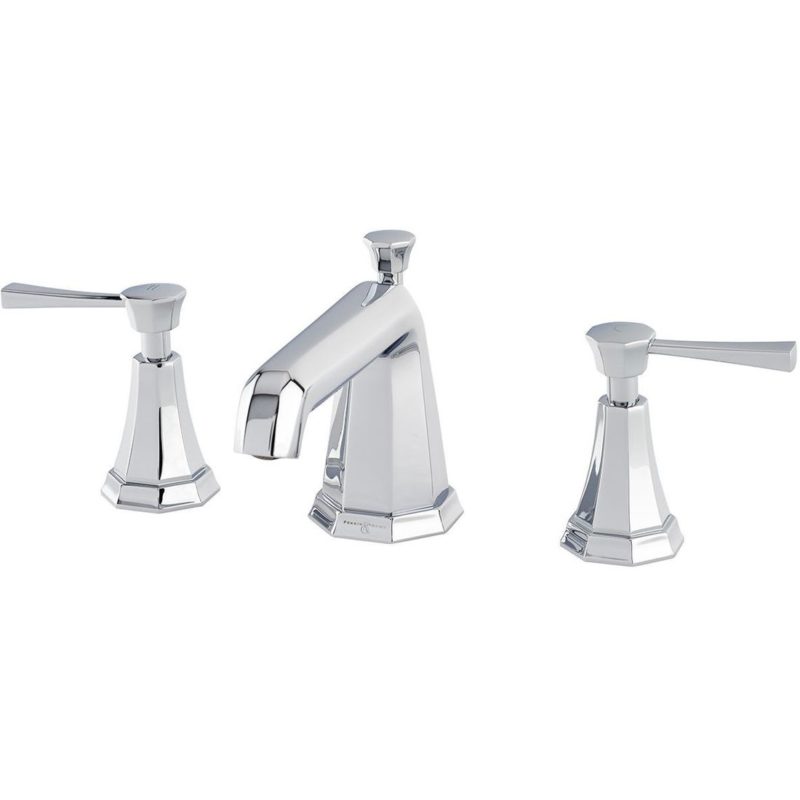 Perrin & Rowe Deco Lever 3 Hole Basin Mixer Pewter