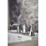 Perrin & Rowe Deco 3 Hole Basin Mixer, Cross