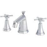 Perrin & Rowe Deco Crosstop 3 Hole Basin Mixer Nickel