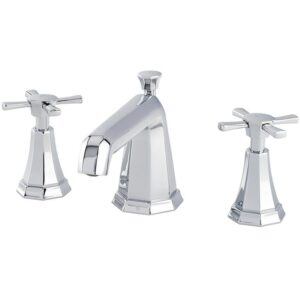 Perrin & Rowe Deco Crosstop 3 Hole Basin Mixer Nickel
