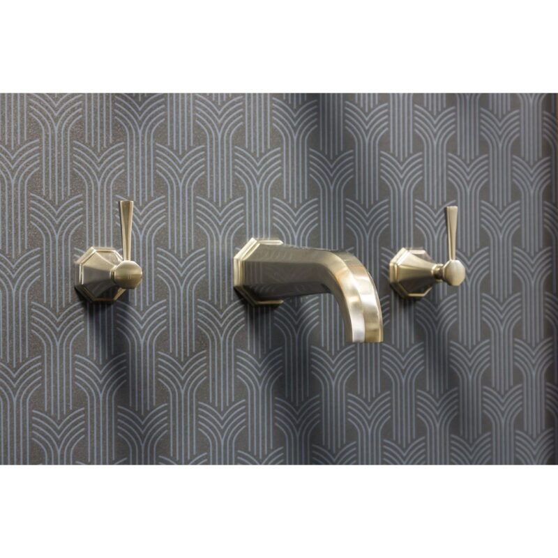 Perrin & Rowe Deco Wall Mounted Basin Mixer, Lever