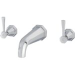 Perrin & Rowe Deco Wall Mounted Bath Filler, Lever