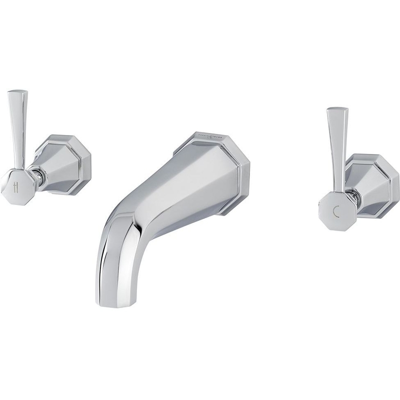 Perrin & Rowe Deco Wall Mounted Bath Filler, Lever Perrin & Rowe Deco Wall Mounted Bath Filler, Lever