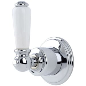 Perrin & Rowe Traditional 3/4" Wall Valve, Lever, Nickel