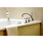 Perrin & Rowe 10" 4 Hole Crosshead Bath Set & Handshower Chrome