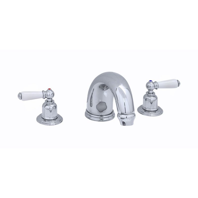 Perrin & Rowe 7" 3 Hole Bath Set with Lever Handles Pewter