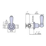 Perrin & Rowe Traditional Single 1/2" Wall Valve with Lever Handle