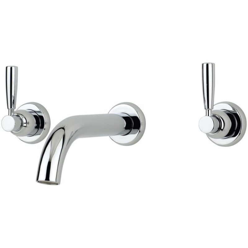 Perrin & Rowe 3 Hole Wall Bath Set with Lever Handles Chrome Perrin & Rowe 3 Hole Wall Bath Set with Lever Handles Chrome