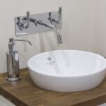 Perrin & Rowe Wall Mounted 3 Hole Basin Set on Back Plate Chrome