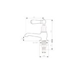 Perrin & Rowe Pair of Basin Taps with Lever Handles Nickel