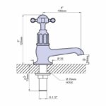 Perrin & Rowe Traditional Pair of Basin Taps Crosshead Chrome