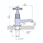 Perrin & Rowe Traditional Basin Taps with Crosshead Handles Nickel