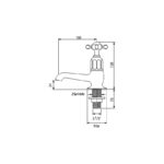 Perrin & Rowe Pair of Basin Taps with Crosshead Handles Pewter