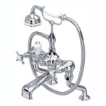 Perrin & Rowe Traditional Bath Shower Mixer & Unions Crosstop