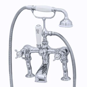 Perrin & Rowe Traditional Bath Shower Mixer & Pillar Unions, Cross