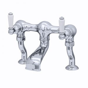 Perrin & Rowe Bath Filler with Lever Handles Pewter
