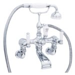 Perrin & Rowe Traditional Bath Shower Mixer & Wall Unions, Lever