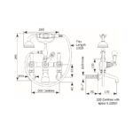 Perrin & Rowe Traditional Lever Wall Bath Shower Mixer Pewter