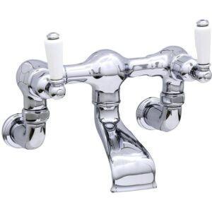 Perrin & Rowe Bath Filler Lever Handles & Wall Unions Nickel