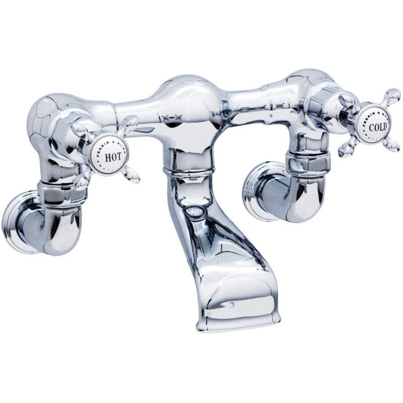 Perrin & Rowe Bath Filler Crosshead Handles & Wall Unions Gold