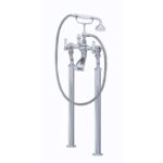 Perrin & Rowe Traditional Bath Shower Mixer & Floor Legs, Lever