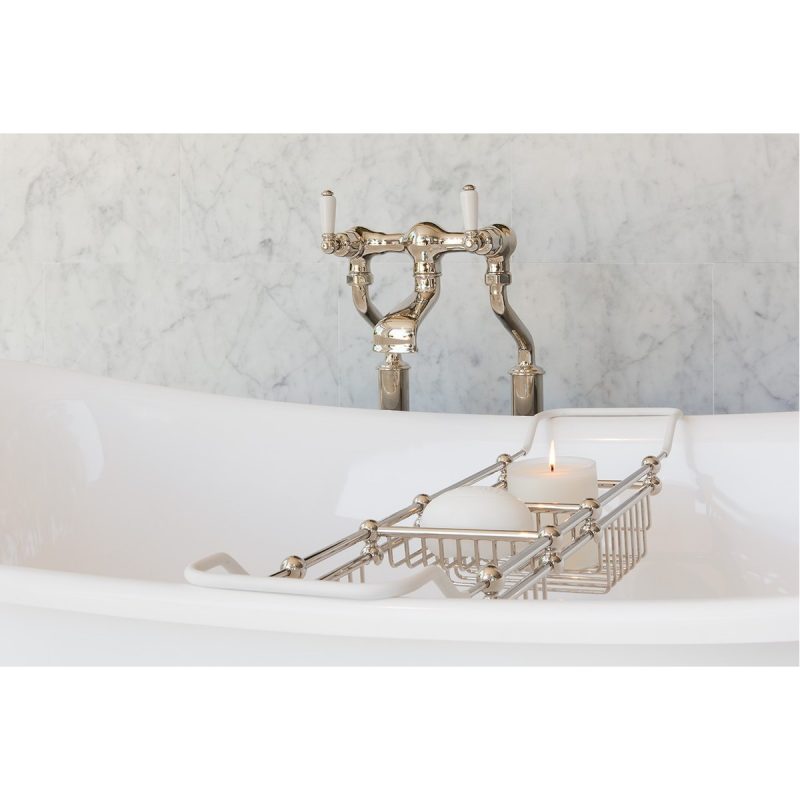 Perrin & Rowe Bath Filler with Lever Handles & Floor Legs Gold