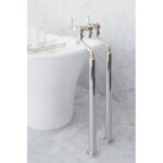 Perrin & Rowe Bath Filler with Lever Handles & Floor Legs Gold