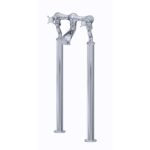 Perrin & Rowe Bath Filler Crosshead Handles & Floor Legs Pewter