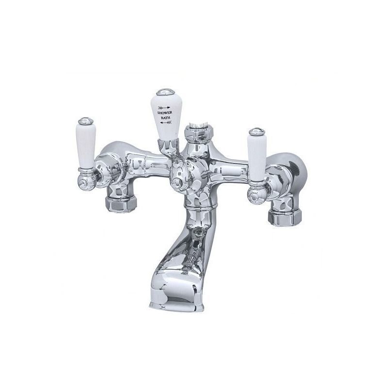 Perrin & Rowe Traditional Bath Shower Mixer No Unions, Lever