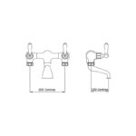 Perrin & Rowe Traditional Bath Filler without Unions, Lever